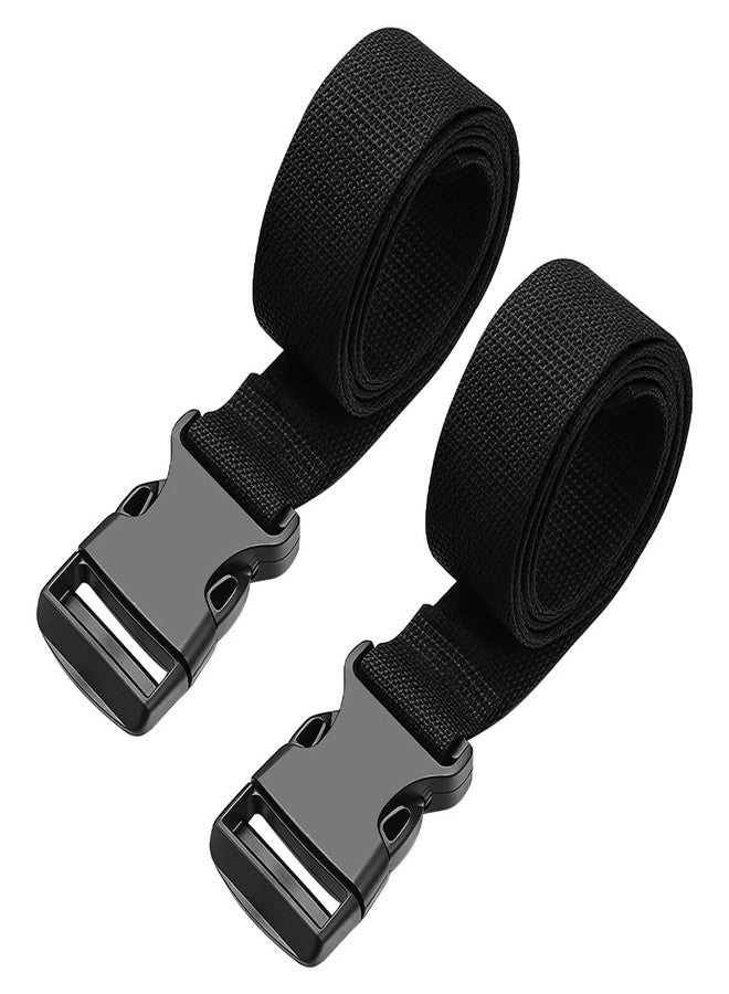 ZORBES® Pack of 2 Luggage Tie Down Straps, 6.6ft Adjustable Nylon Webbing Strap with Quick Release Buckle for Motorcycle, Trucks, Luggage, Gear, Cargo - Image 1